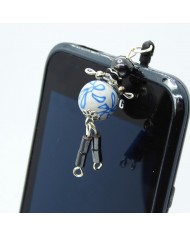 Bijou de portable poupee gris bleu