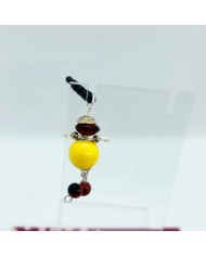 Bijou de portable poupee jaune et marron