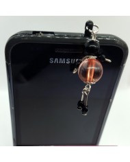 Bijou de portable poupee noir et rose