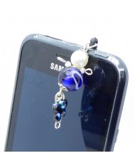 Bijou de portable poupee blanc et bleu