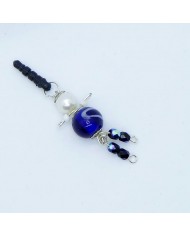 Bijou de portable poupee blanc et bleu