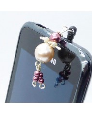 Bijou de portable poupee rose nacré