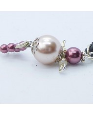 Bijou de portable poupee rose nacré