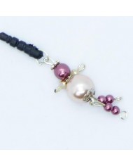 Bijou de portable poupee rose nacré