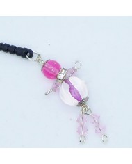 Bijou de portable poupee rose transparent