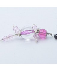 Bijou de portable poupee rose transparent