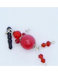 Bijoux de portable poupee rouge
