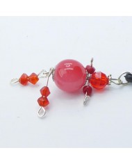 Bijoux de portable poupee rouge