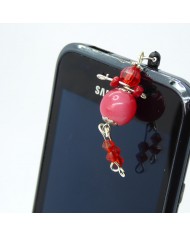 Bijoux de portable poupee rouge