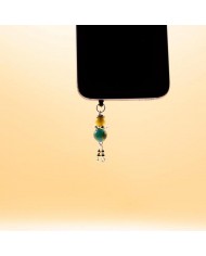 Bijou de portable poupee verte et jaune