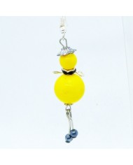 Boucle d'oreilles poupee perle jaune