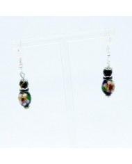 Boucle d'oreilles poupee perle noir