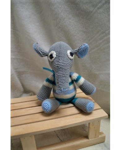 Doudou en laine - Éléphant