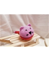 Doudou en laine - Chat boule