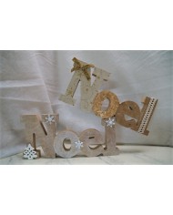  Silhouette "Noël" En Bois (Modèle Médium)