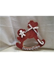 Cheval à bascule décoratif de noël