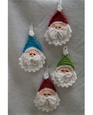 Décoration de sapin - Père noël en laine (unité)