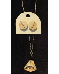 parure marqueterie nacre et pierres