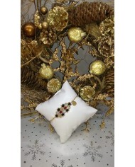 Bracelet aux formes géométriques "red" - tissé main perles Miyuki