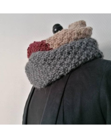  Snood en laine multicolore