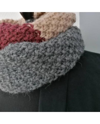  Snood en laine multicolore