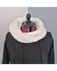 Snood en laine crème