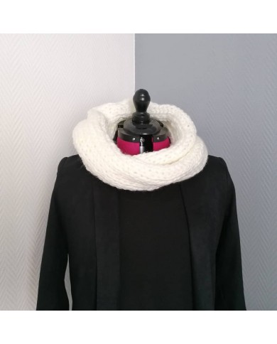 Snood en laine crème
