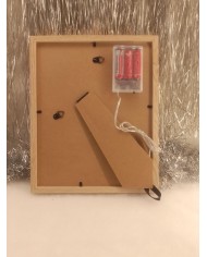 Cadre lumineux boule de Noël Blanc & Rouge