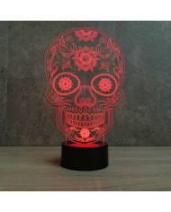 Lampe illusion Calavera 16 couleurs & télécommande