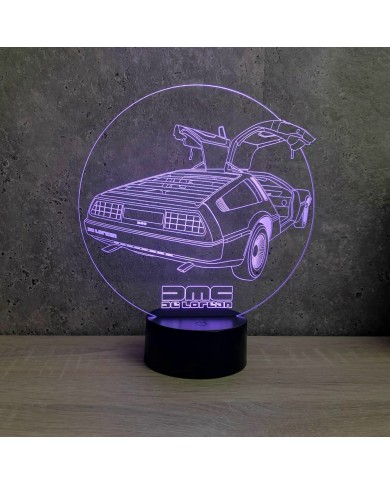 Lampe illusion De Lorean DMC12 16 couleurs & télécommande