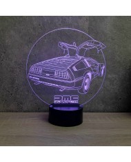 Lampe illusion De Lorean DMC12 16 couleurs & télécommande