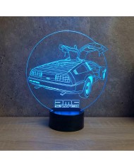 Lampe illusion De Lorean DMC12 16 couleurs & télécommande