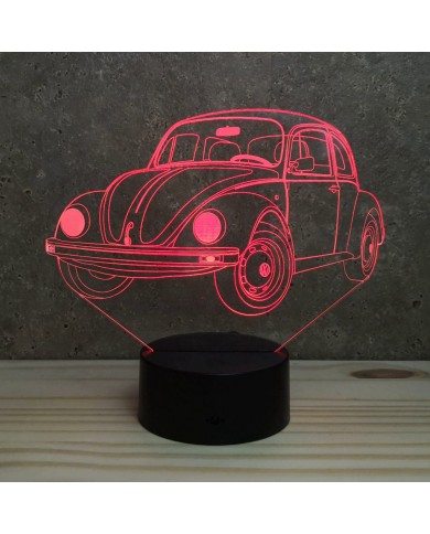 Lampe illusion Vw Coccinelle 16 couleurs & télécommande