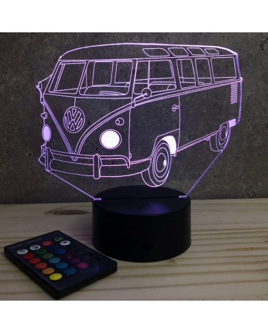 Lampe illusion Vw Combi 16 couleurs & télécommande