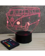 Lampe illusion Vw Combi 16 couleurs & télécommande