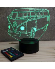 Lampe illusion Vw Combi 16 couleurs & télécommande