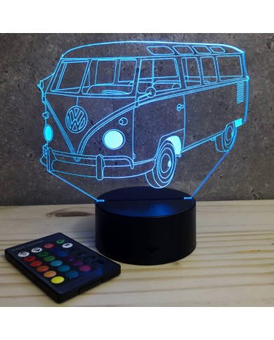 Lampe illusion Vw Combi 16 couleurs & télécommande