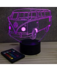 Lampe illusion Vw Combi 16 couleurs & télécommande