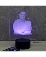 Lampe portrait Michel Jackson 16 couleurs & télécommande