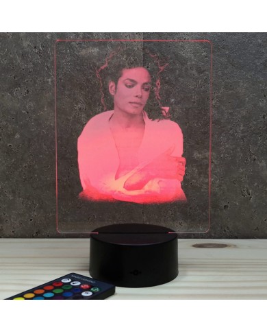 Lampe portrait Michel Jackson 16 couleurs & télécommande