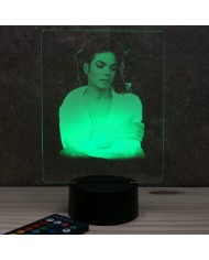 Lampe portrait Michel Jackson 16 couleurs & télécommande