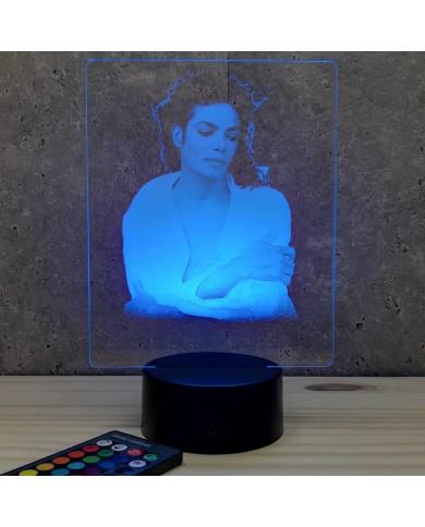 Lampe portrait Michel Jackson 16 couleurs & télécommande