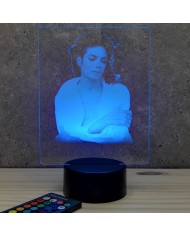 Lampe portrait Michel Jackson 16 couleurs & télécommande
