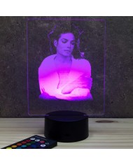 Lampe portrait Michel Jackson 16 couleurs & télécommande