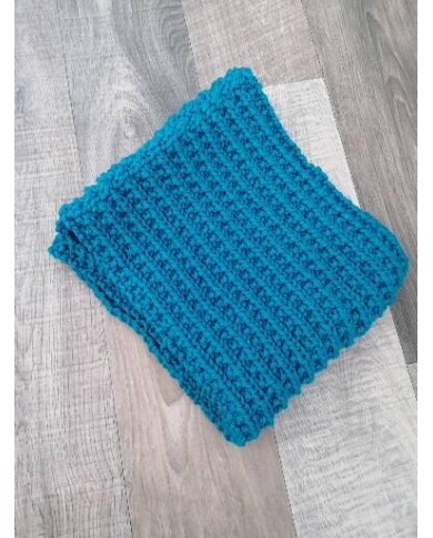 Snood en laine turqoise