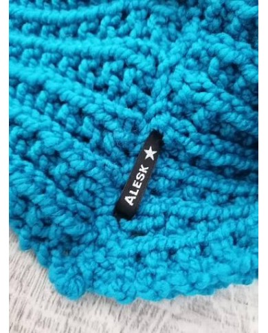 Snood en laine turqoise