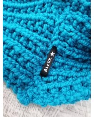 Snood en laine turqoise