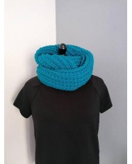 Snood en laine turqoise