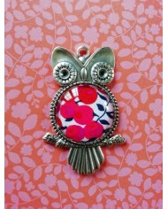 Pendentif chouette Liberty Wiltshire rouge