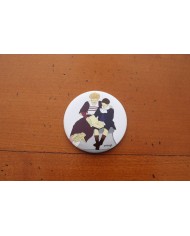 Miroir de poche "Mère et fils en pleine lecture"